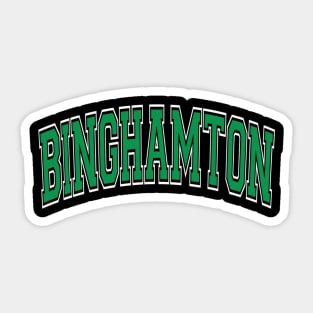 Binghamton Ny New York Varsity Style Green Text Sticker